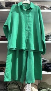 Oversize Müslin Takım benetton yeşili 8282