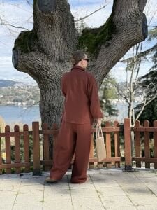 Oversize Müslin Takım Kahve 8282