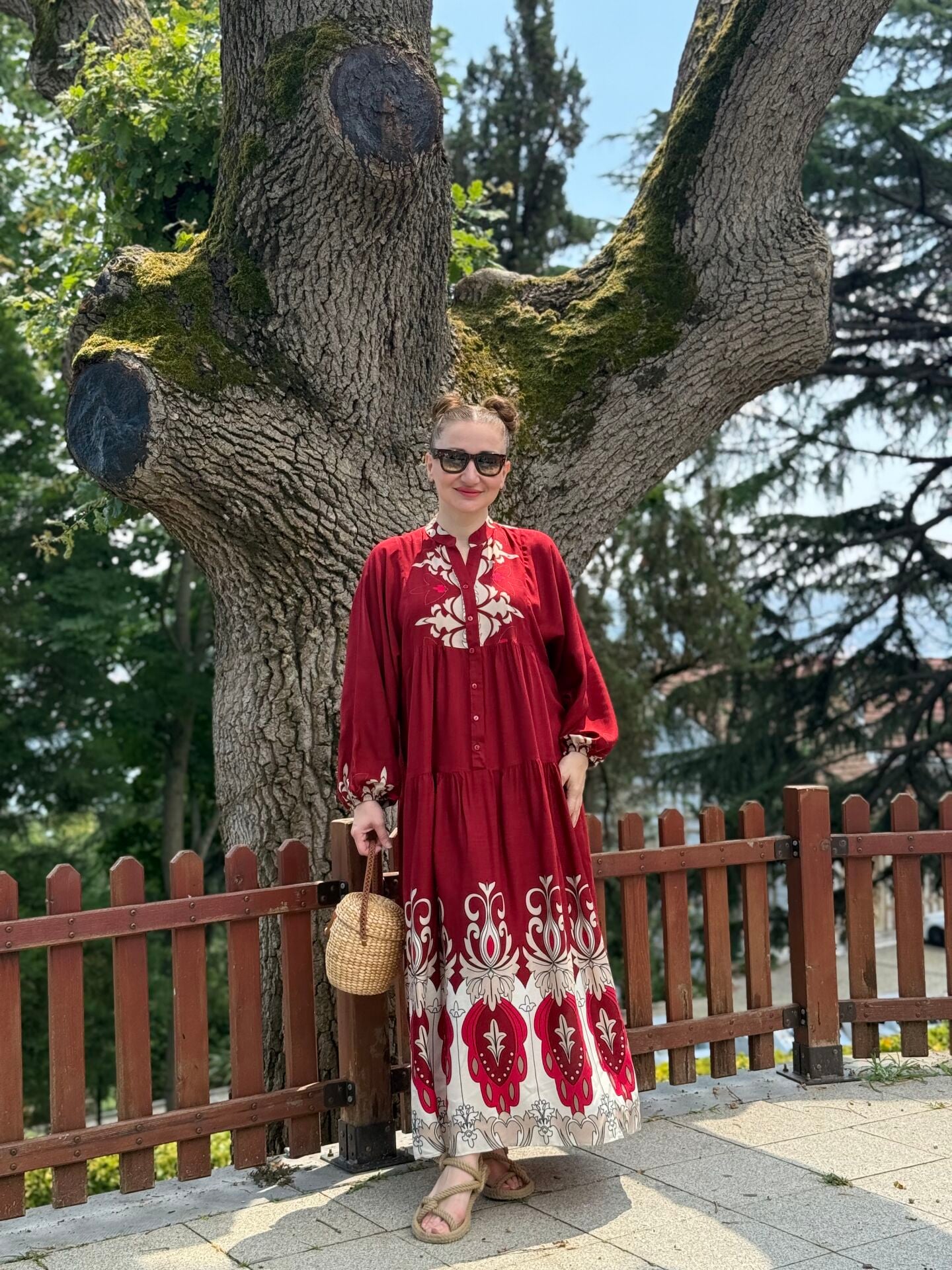 Bordo melos katleya viskon elbise