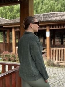 Z.r iki iplik Yıkama Sweat Haki