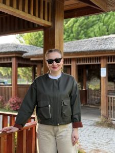 Z.R Haki kol ucu kadife Orijinal Ceket