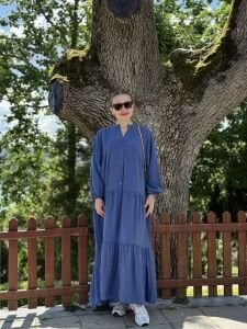 Polo tensel katleya elbise indigo