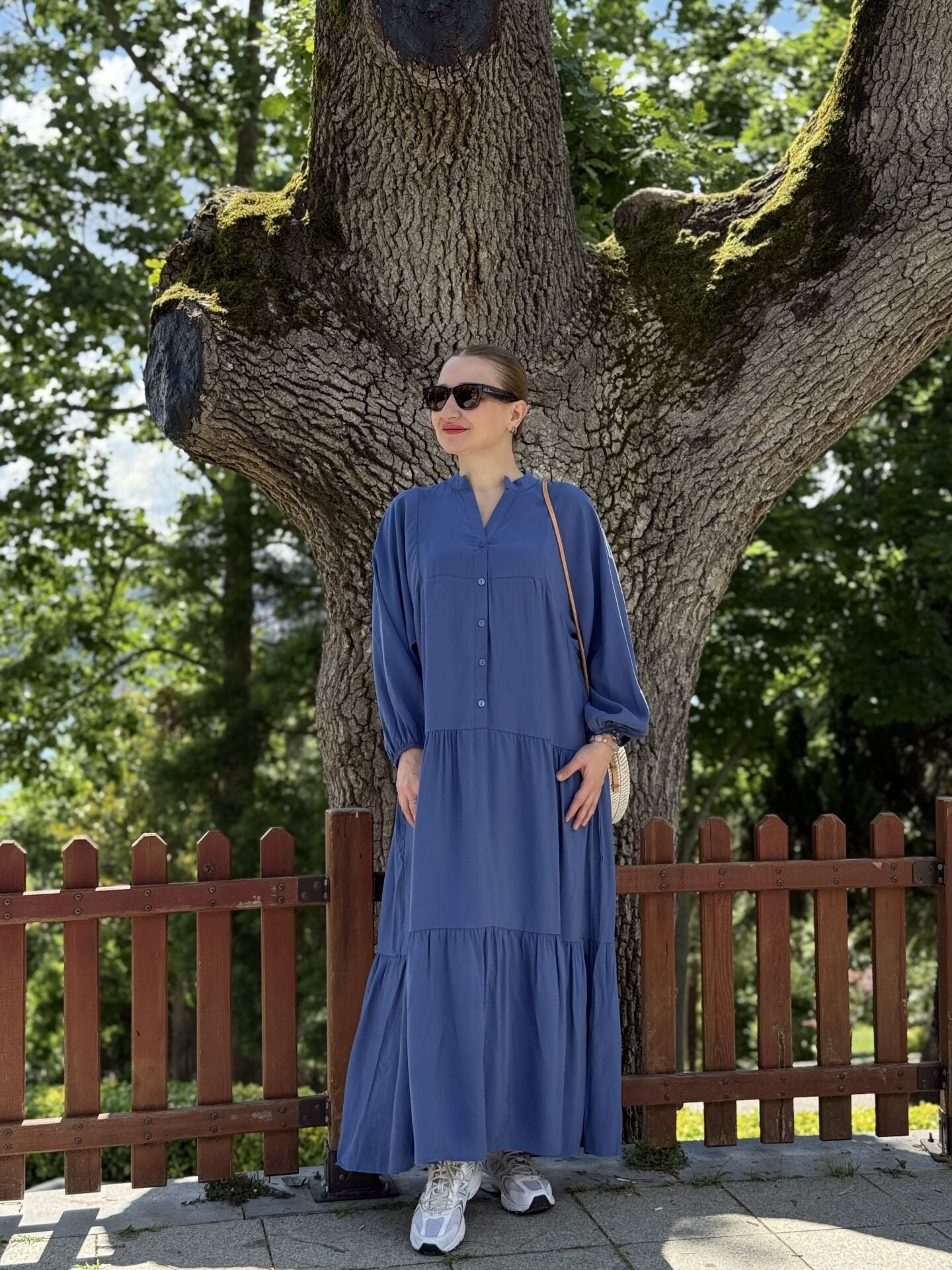 Polo tensel katleya elbise indigo