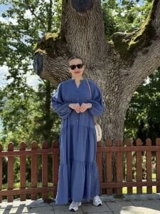 Polo tensel katleya elbise indigo
