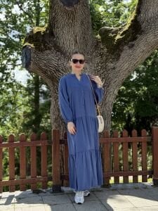Polo tensel katleya elbise indigo