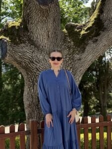 Polo tensel katleya elbise indigo