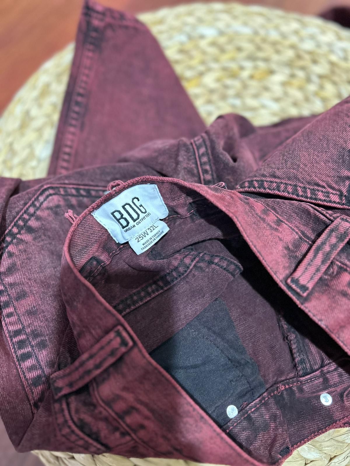 Orjinal BDG kot pantolon Bordo