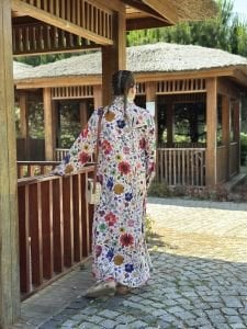 Flowers Viskon gömlek elbise