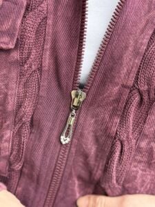 Afili Kot Denim-örgü Tasarım Takım Bordo