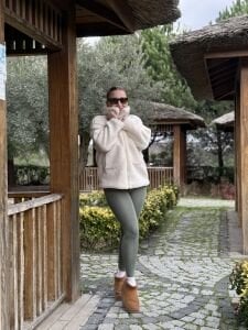 Yumoş polar mont Krem