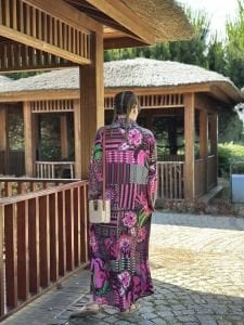 Cunda viskon gömlek elbise pembeli