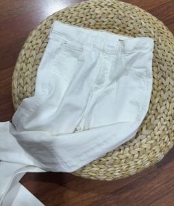 River skinny denim pantolon beyaz