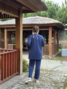 2258 Çift cepli Oysho takım İndigo