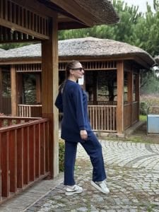 2258 Çift cepli Oysho takım İndigo