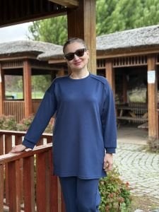 2258 Çift cepli Oysho takım İndigo