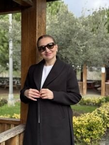 Kuşaklı astarlı Valeri Kaşe Kaban Siyah