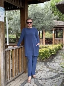 Yanları cepli sandy takım 5015 indigo