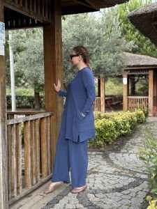 Yanları cepli sandy takım 5015 indigo