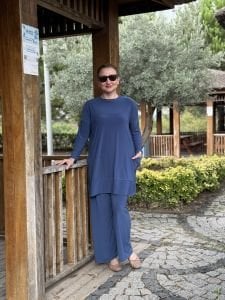 Yanları cepli sandy takım 5015 indigo