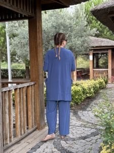 Yanları cepli sandy takım 5015 indigo