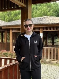 İncili siyah L.A pamuk Modal takım