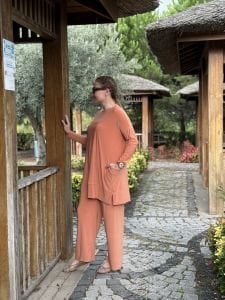 Yanları cepli sandy takım 5015 yavruağzı