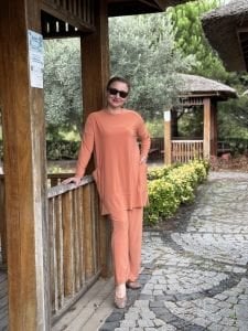 Yanları cepli sandy takım 5015 yavruağzı