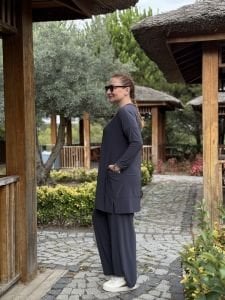 Yanları cepli sandy takım 5015 antrasit