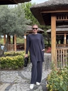 Yanları cepli sandy takım 5015 antrasit