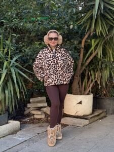 Leopar tasarım polar