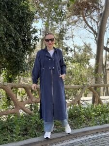 A.akay Kupra Tensel Tasarım çıtçıtlı Kap Laci-indigo