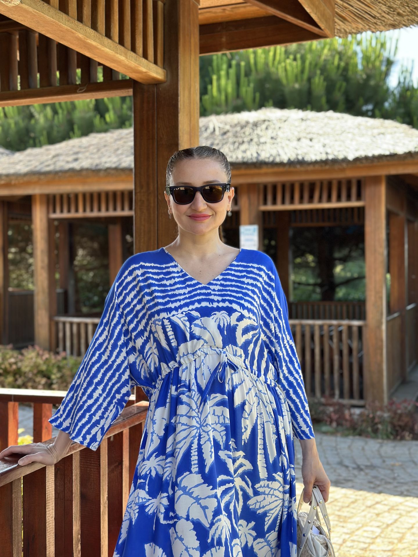 Belden büzmeli viskon elbise saks