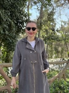 A.akay Kupra Tensel Tasarım çıtçıtlı Kap Gri