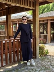 Asimetrik sandy takım 4214 lacivert