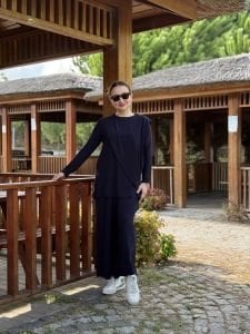 Asimetrik sandy takım 4214 lacivert