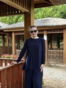 Asimetrik sandy takım 4214 lacivert