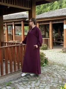 Mürdüm Yarım FERMUARLI OYSHO ELBİSE