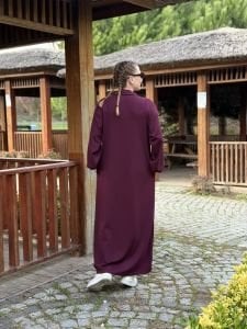 Mürdüm Yarım FERMUARLI OYSHO ELBİSE