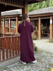 Mürdüm Yarım FERMUARLI OYSHO ELBİSE