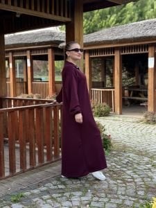 Mürdüm Yarım FERMUARLI OYSHO ELBİSE