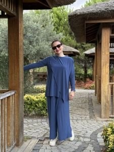 Asimetrik sandy takım 4214 indigo