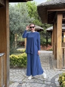 Asimetrik sandy takım 4214 indigo