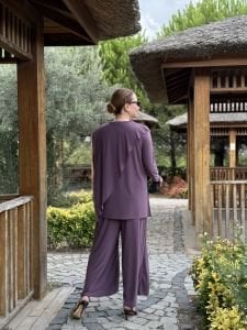 Asimetrik sandy takım 4214 gül kurusu