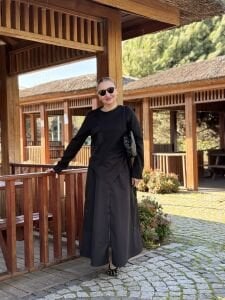 Verona Fermuarlı Tasarım etekli Takım Siyah