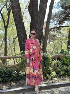 Dora 040 Pamuk Keten Elbise