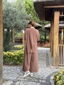 Asimetrik sandy takım 4214 sütlükahve