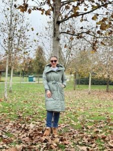 Mint çıtçıtlı şişme mont