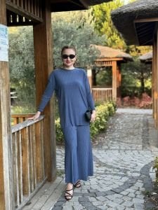 Kraşlı Lotus takım indigo