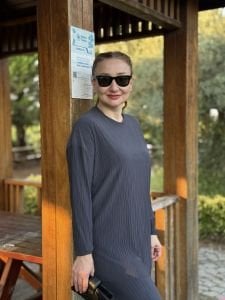 Kraşlı Lotus takım antrasit