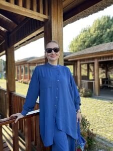 A.akay çapraz Tasarım aerobin Takım Mavi